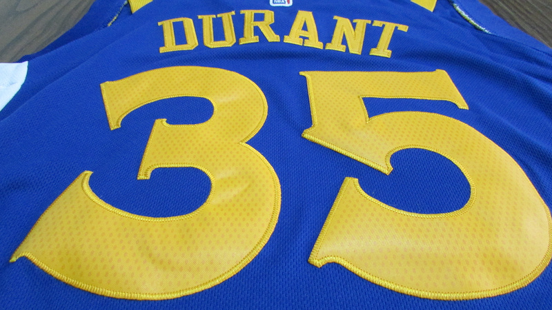 Maillot Basket Authentique Enfant Golden State Warriors Durant 2017-18 35 Bleu